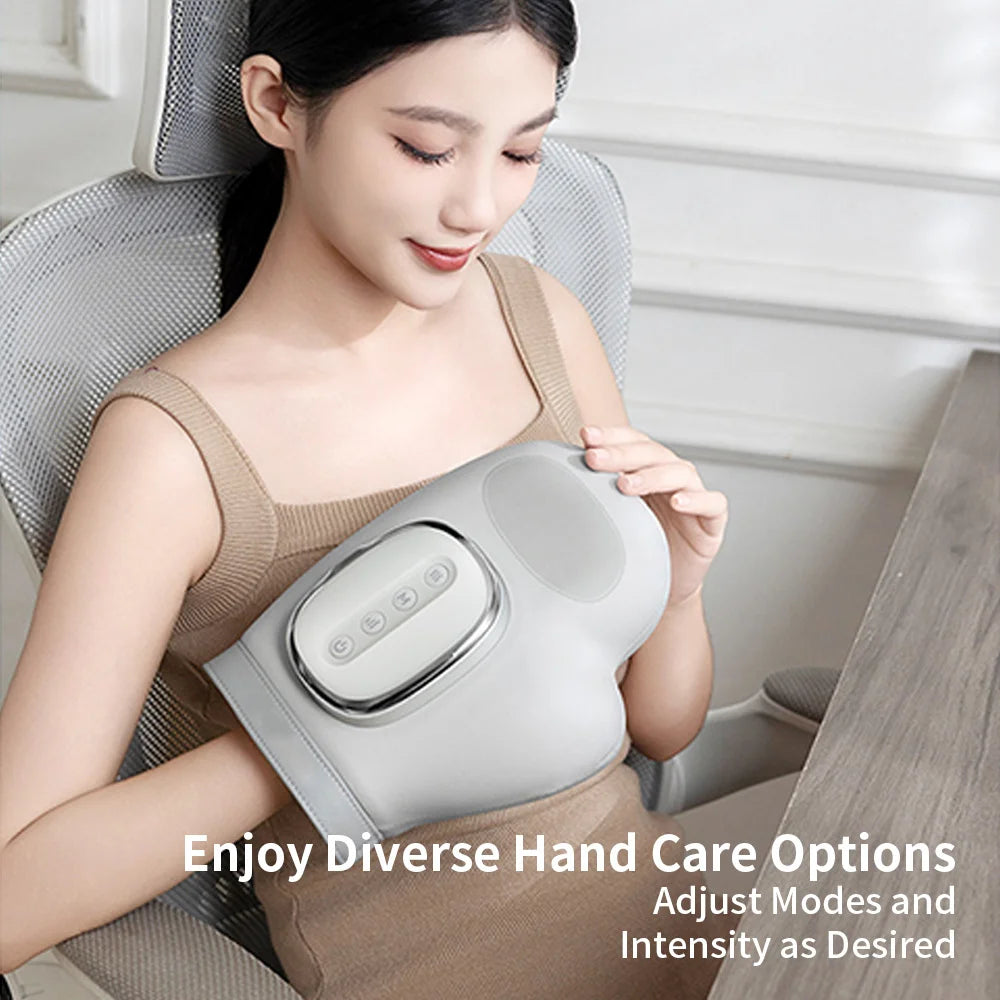 Masseur de Main Électrique Sans Fil - Massage Paume et Doigts par Pétrissage Réglable
