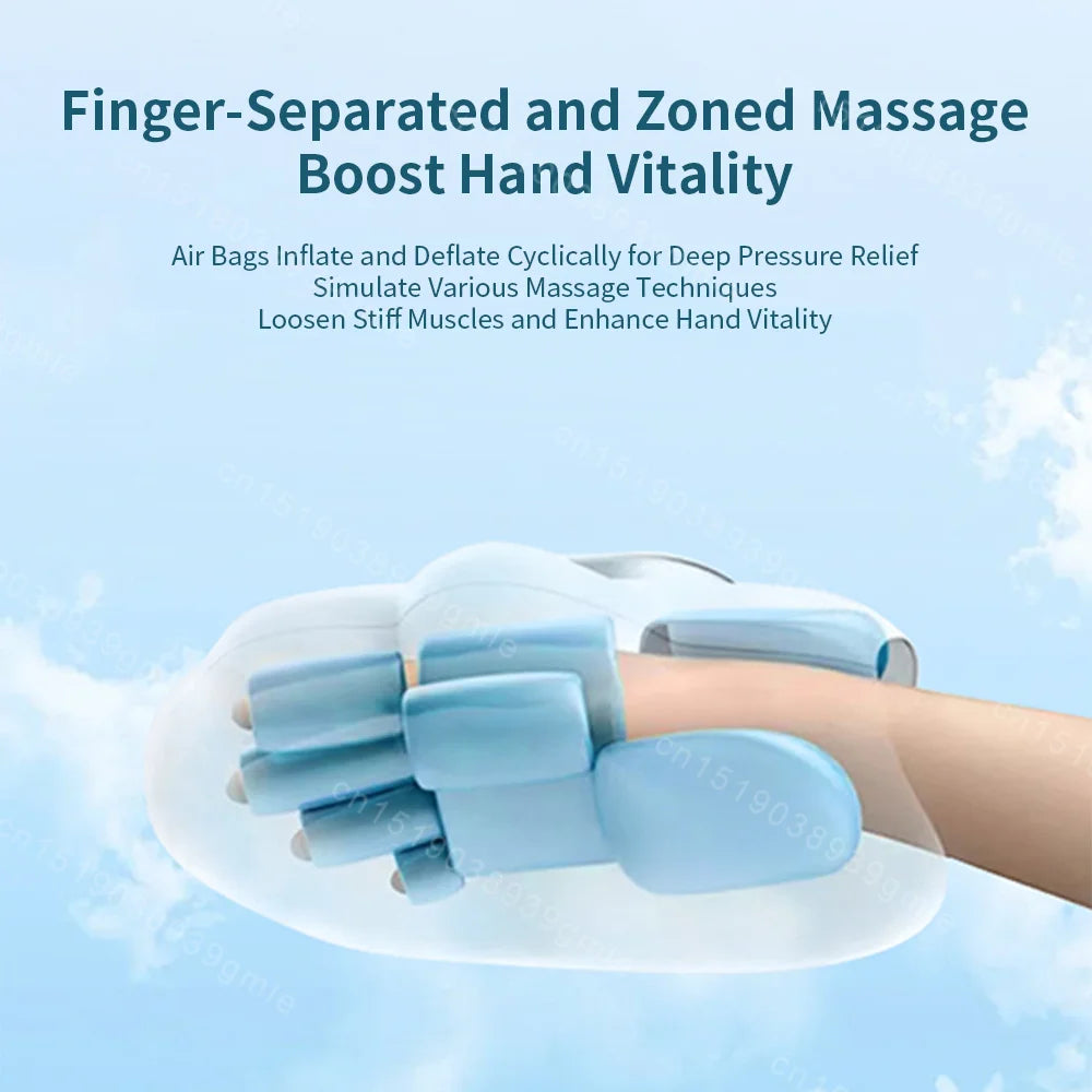 Masseur de Main Électrique Sans Fil - Massage Paume et Doigts par Pétrissage Réglable