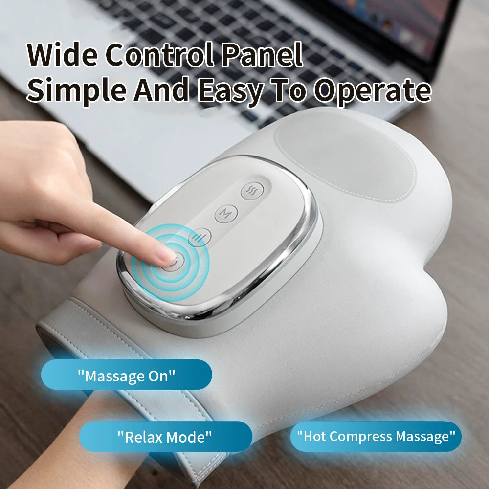 Masseur de Main Électrique Sans Fil - Massage Paume et Doigts par Pétrissage Réglable